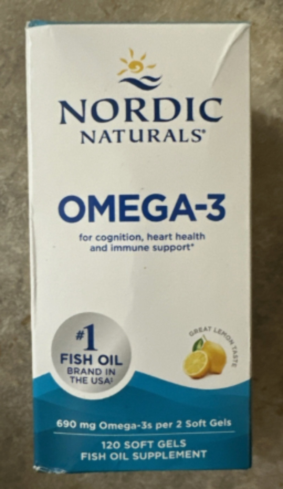 06/28 Nordic Naturals Omega-3, Lemon Flavor – 120 Soft Gels – 690 mg Omega-3
