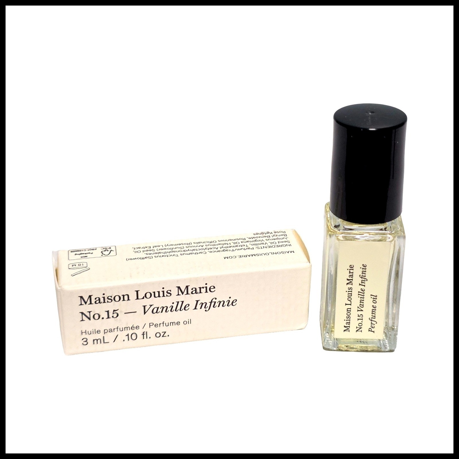 Maison Louis Marie No.15 Vanille Infinie Perfume Oil 3mL Rollerball New in Box