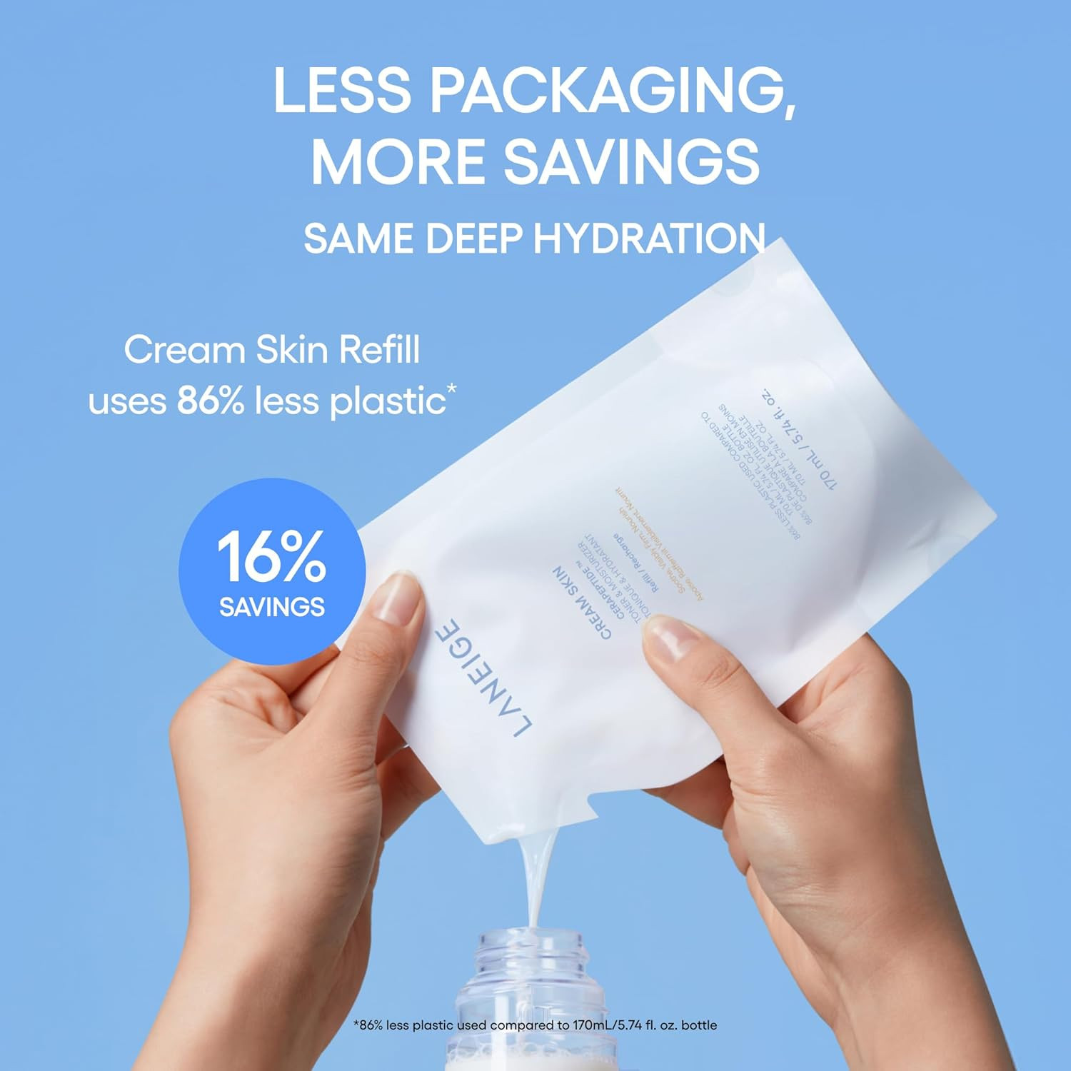 LANEIGE Cream Skin Toner & Moisturizer: Lightweight Refillable Korean Milky Tone