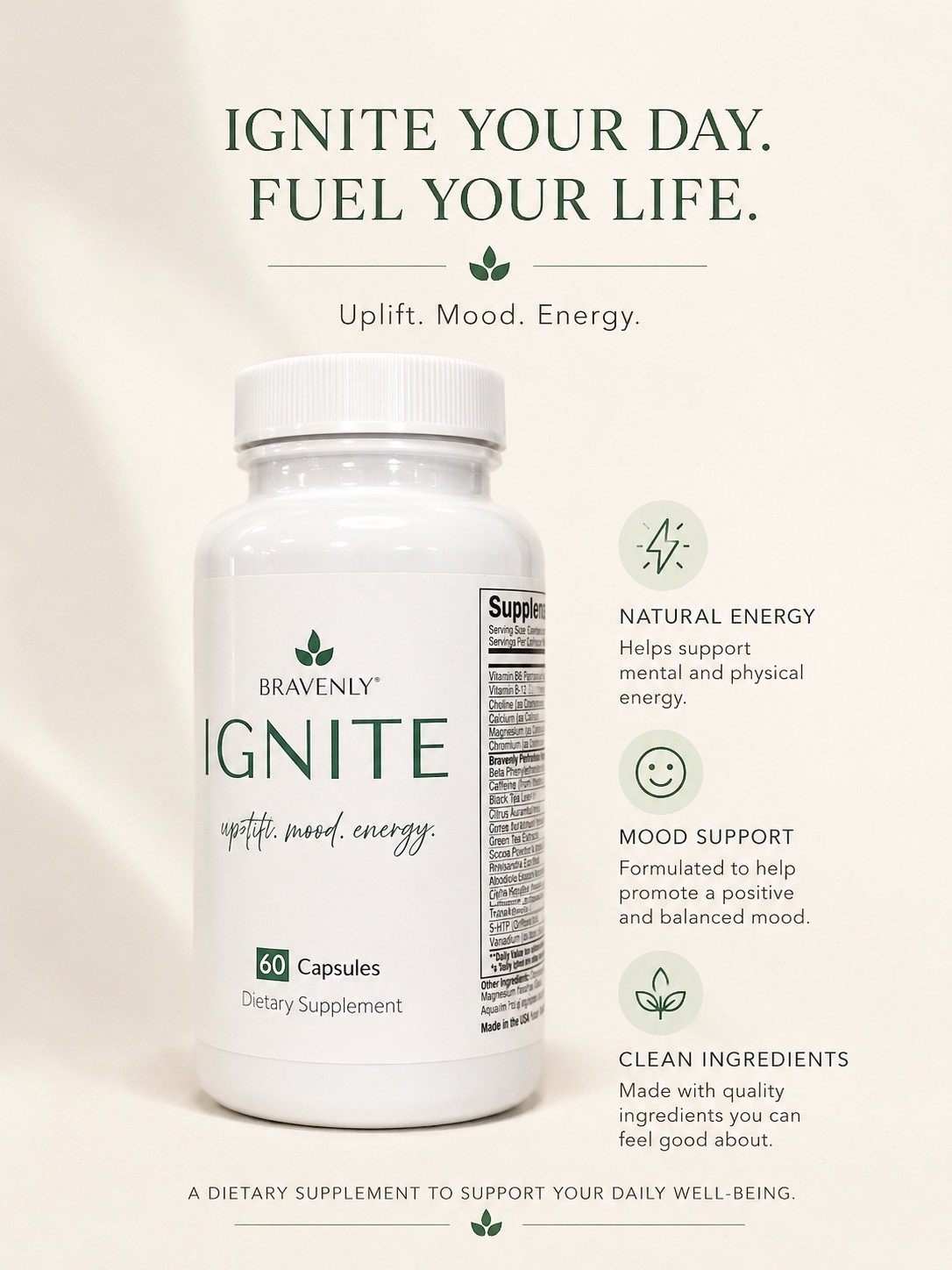 New Bravenly Global Ignite 60 Capsules Newest Inventory