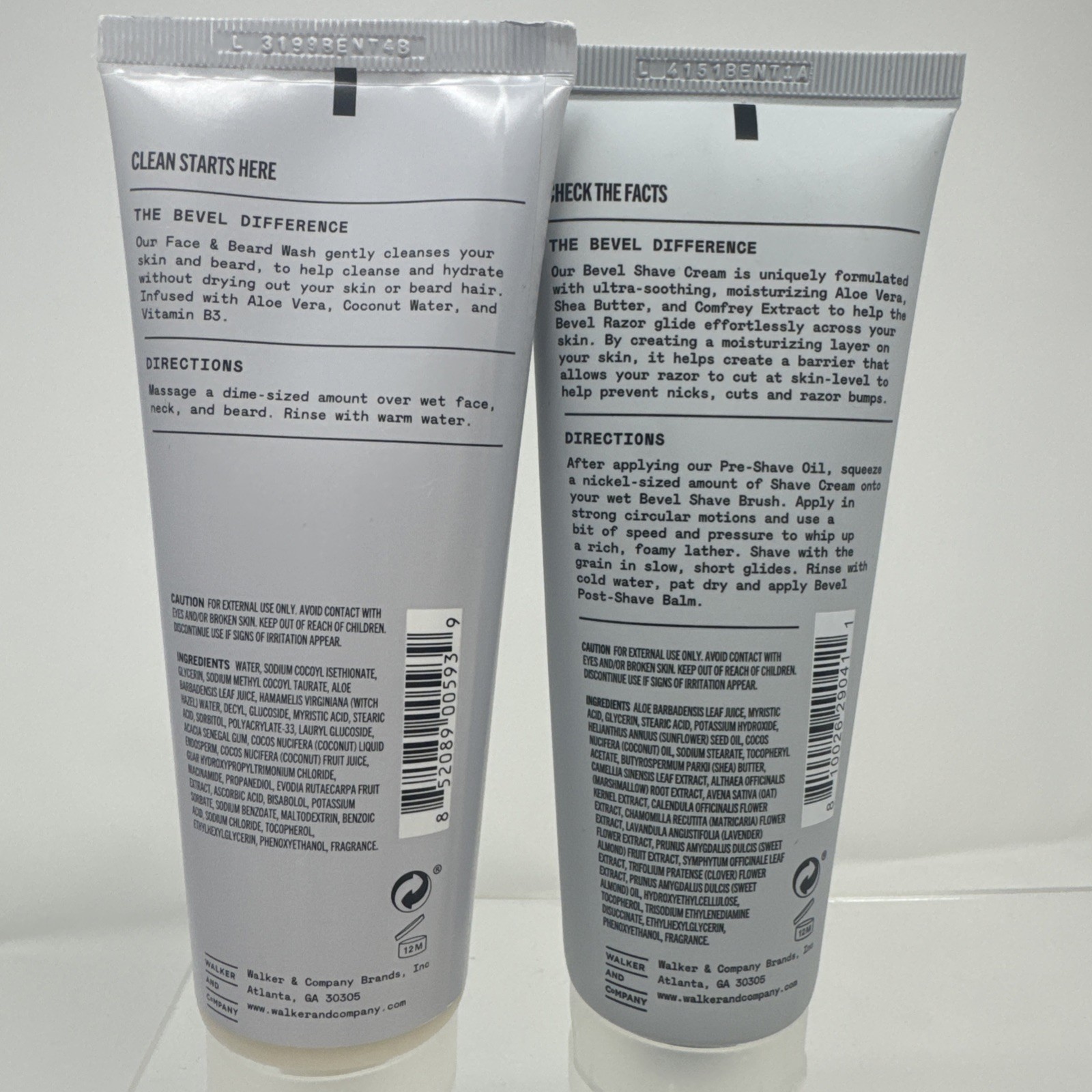 5 X Bevel Face & Beard Wash & Shave 4 fl oz Cleansing Hydration w/ Tea Tree Oil