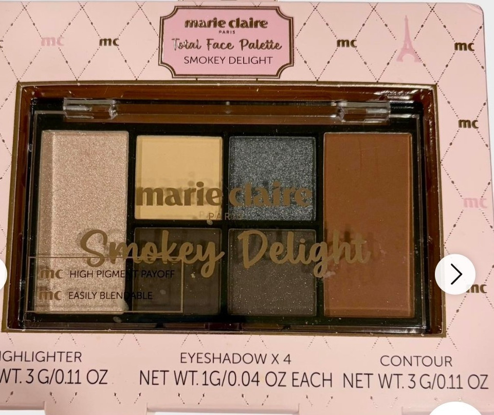 Marie Claire Paris Smokey Delight Total Face Palette 6pc Set