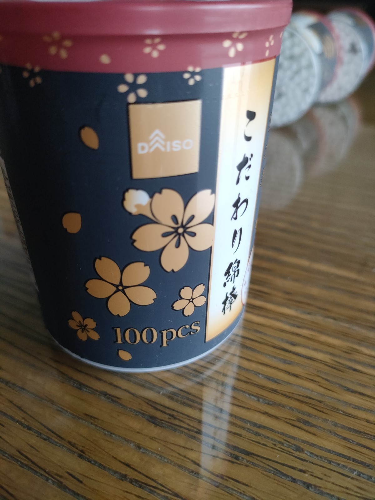 DAISO Japanese Premium Cotton Buds 100pcs x5 Sakura Design Made in Japan New