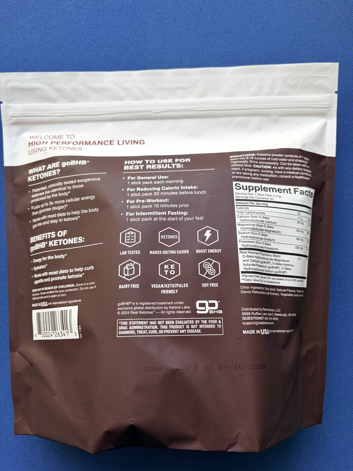 Real Ketones ELEVATE & SHIFT 30 Days Supply Packets, Pick Your Flavor, Exp 2028
