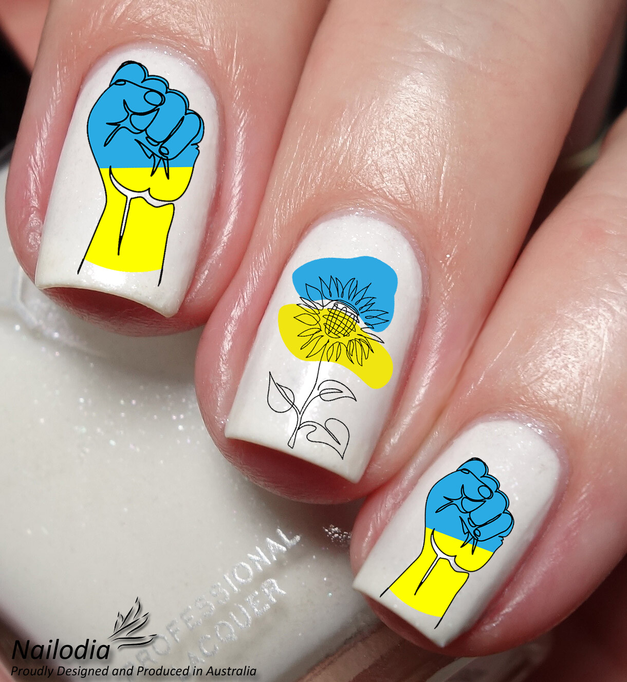 Ukraine Supporters Nail Art Decal Sticker Water Transfer Slider