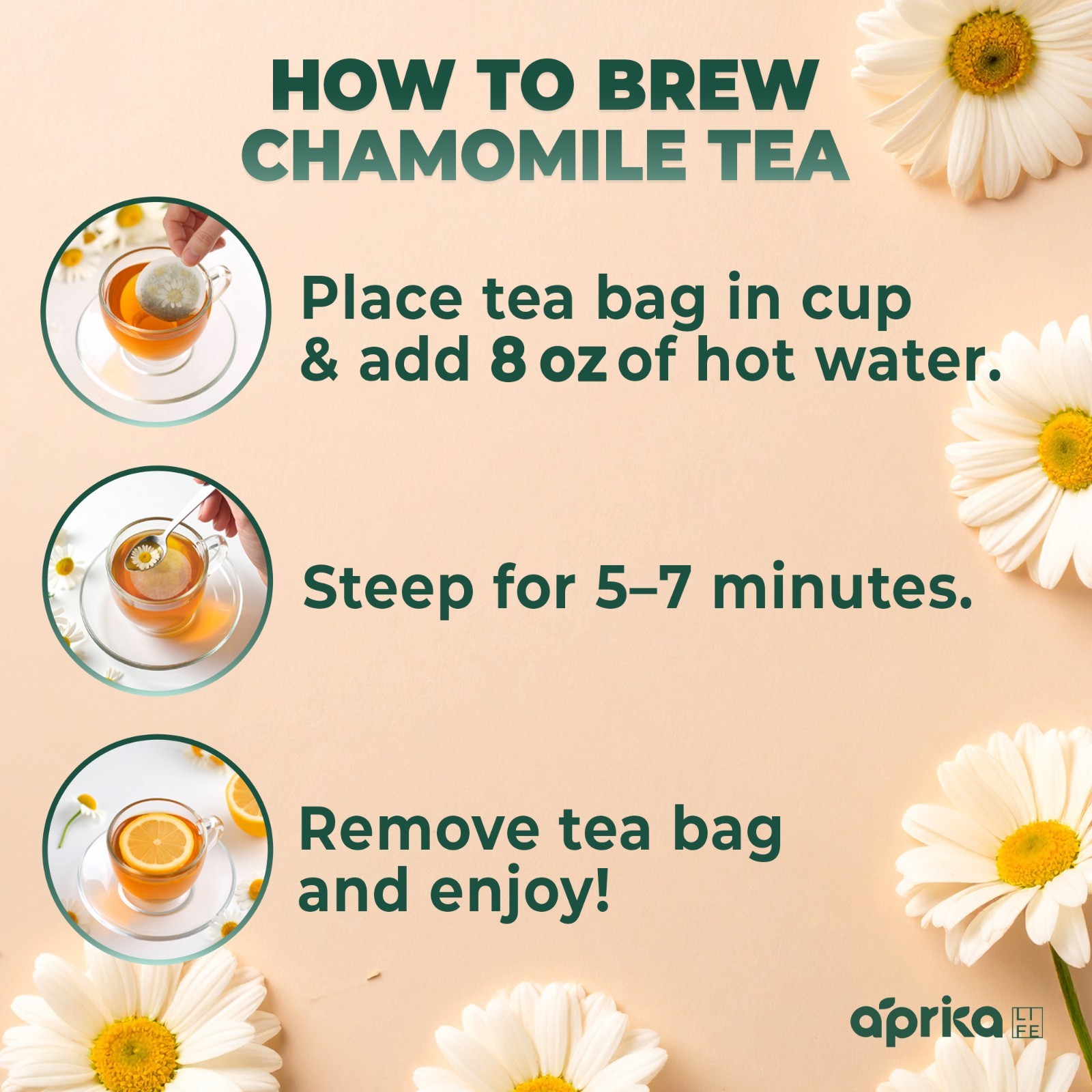 Pure Chamomile Tea Bags, 60 count per pack, Caffeine-free, Organic Tea, Non-gmo