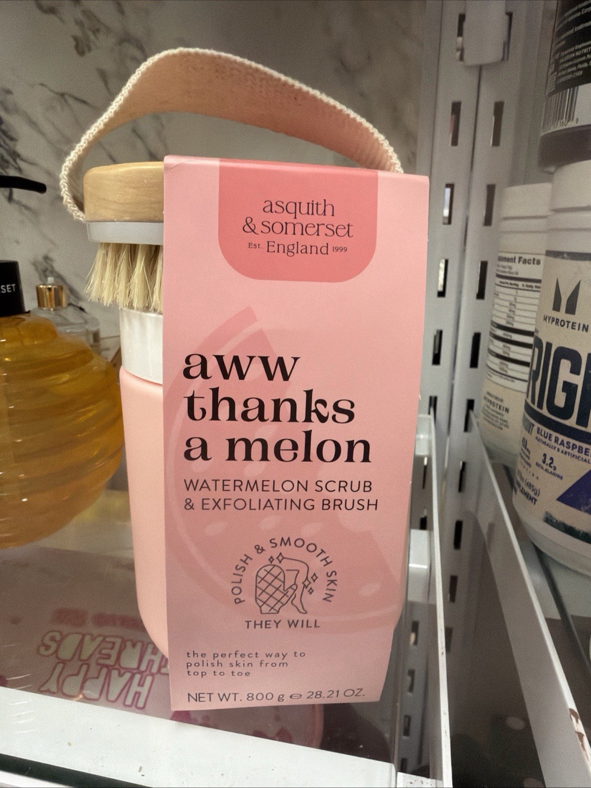 Asquith & Somerset Watermelon Scrub & Brush Body Exfoliator Gift Set NEW