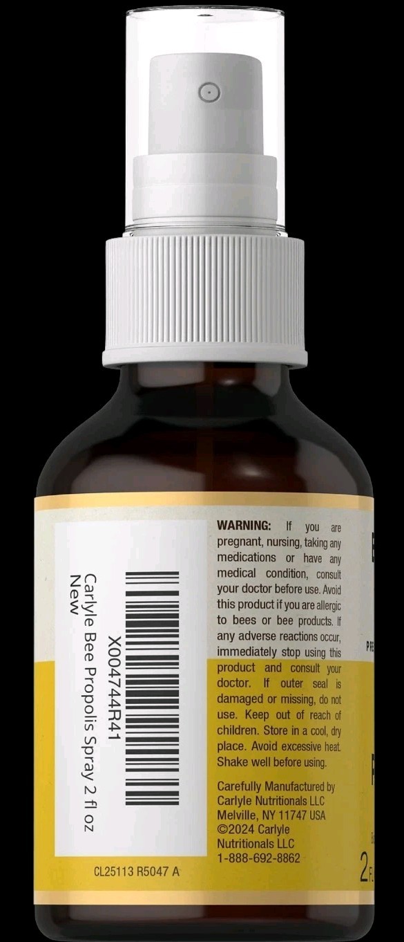 Bee Propolis Spray – 2 fl oz – Daily Throat Spray – Beehive’s Best by Carlyle