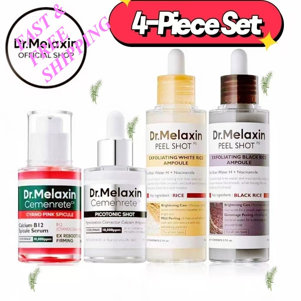 NEW LUXRY Dr.Melaxin Rice Peeling Shot Ampoule Duo (White Rice + Black Rice)