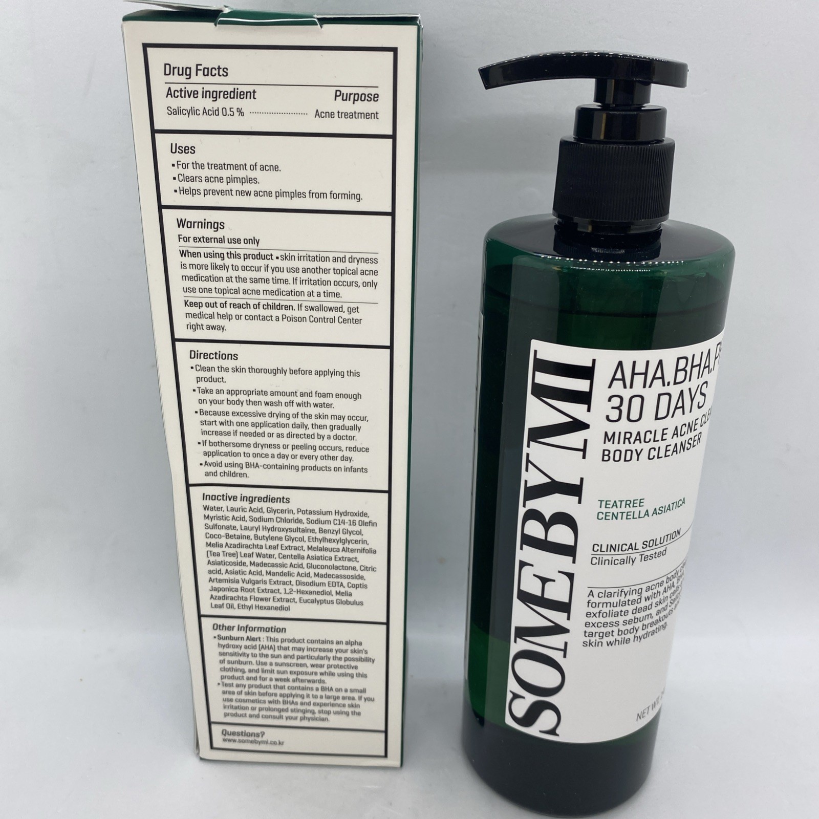 SOME By MI AHA. BHA. PHA 30 Days Miracle Acne Clear Body Cleanser, 14.10 oz