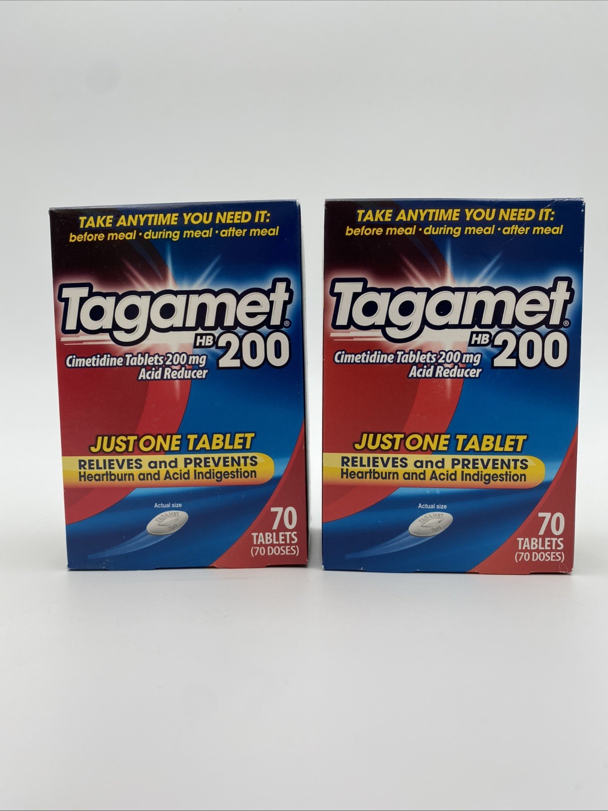 Tagamet HB 200 Relieves Heartburn 2 Packs(70 Tablets each) Exp 03/27