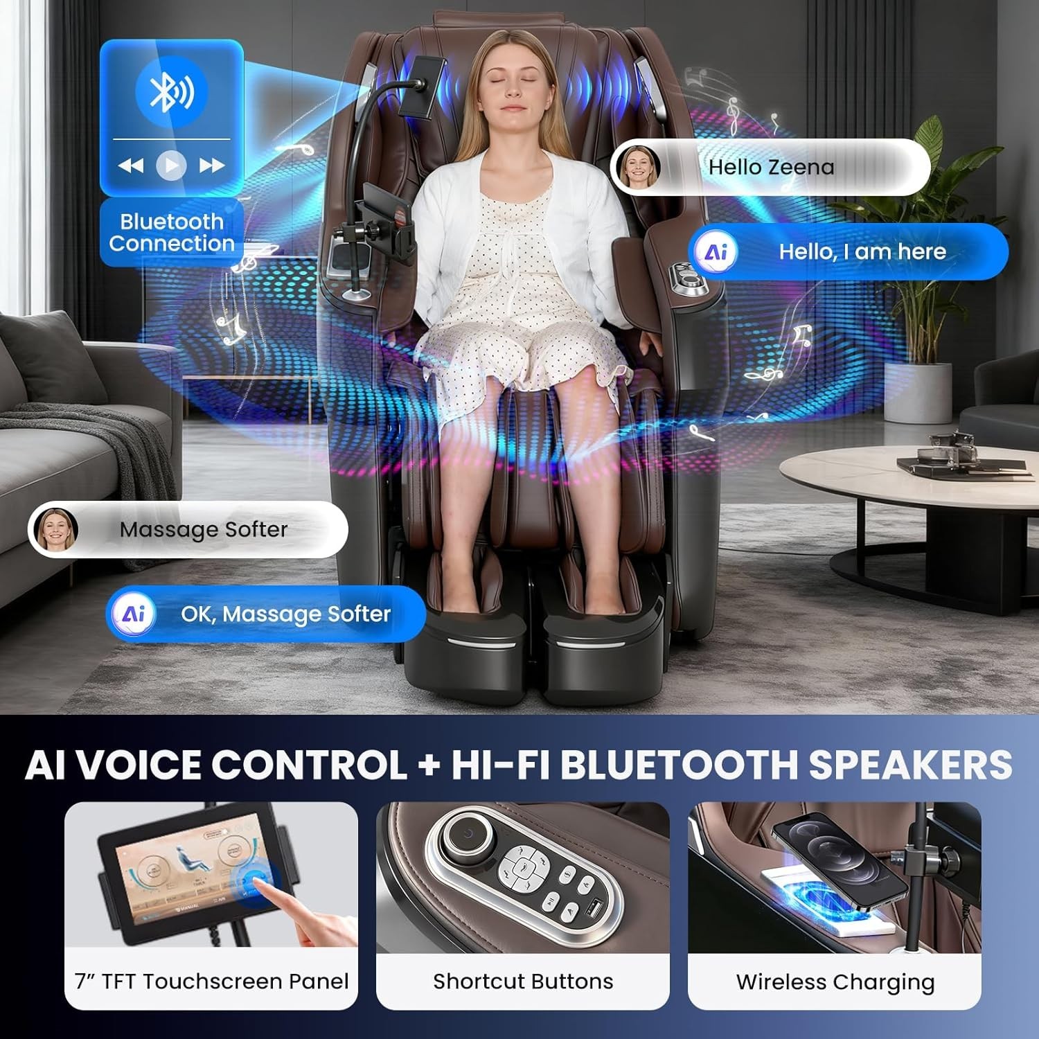 4D Massage Chair Full Body with Space Walk & Ankle Stretch, 2026 Zero Gravity 55