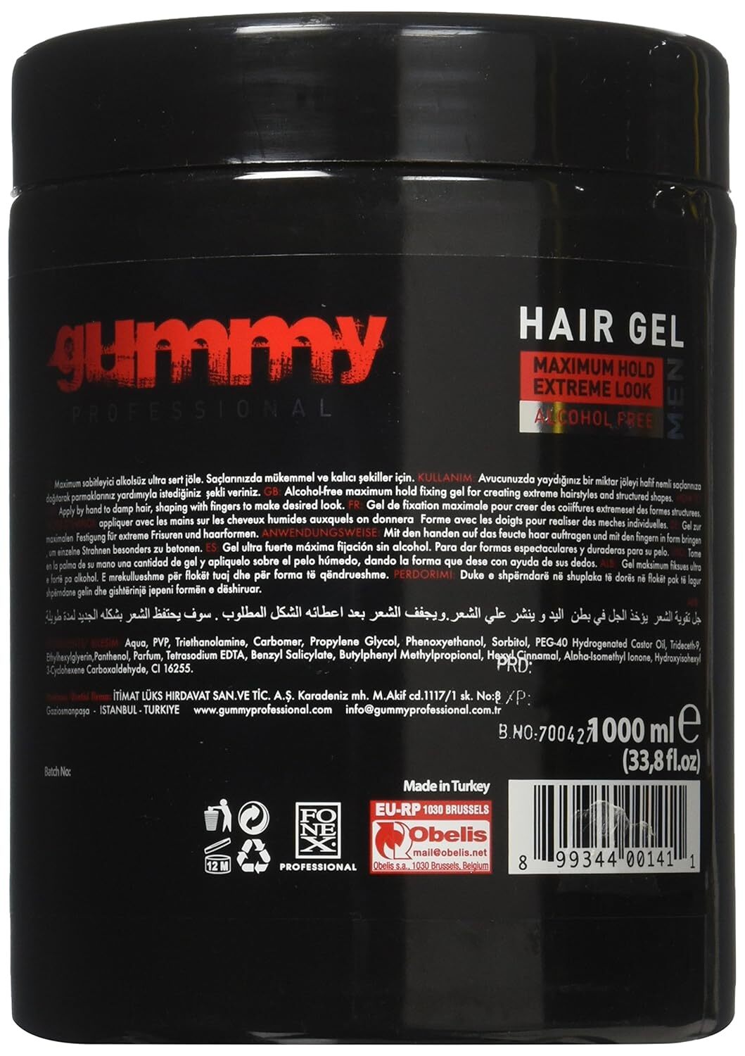 Gummy Hair Gel, 33.8 Ounce