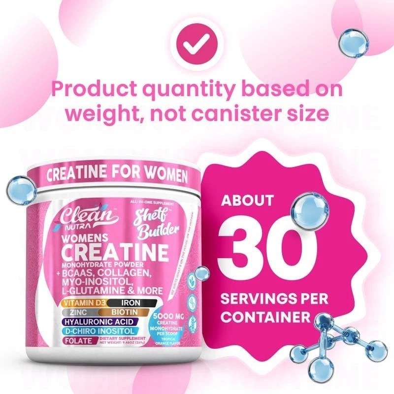 Women’s Creatine Powder with BCAAs, Collagen & Inositol – Clean Nutra++